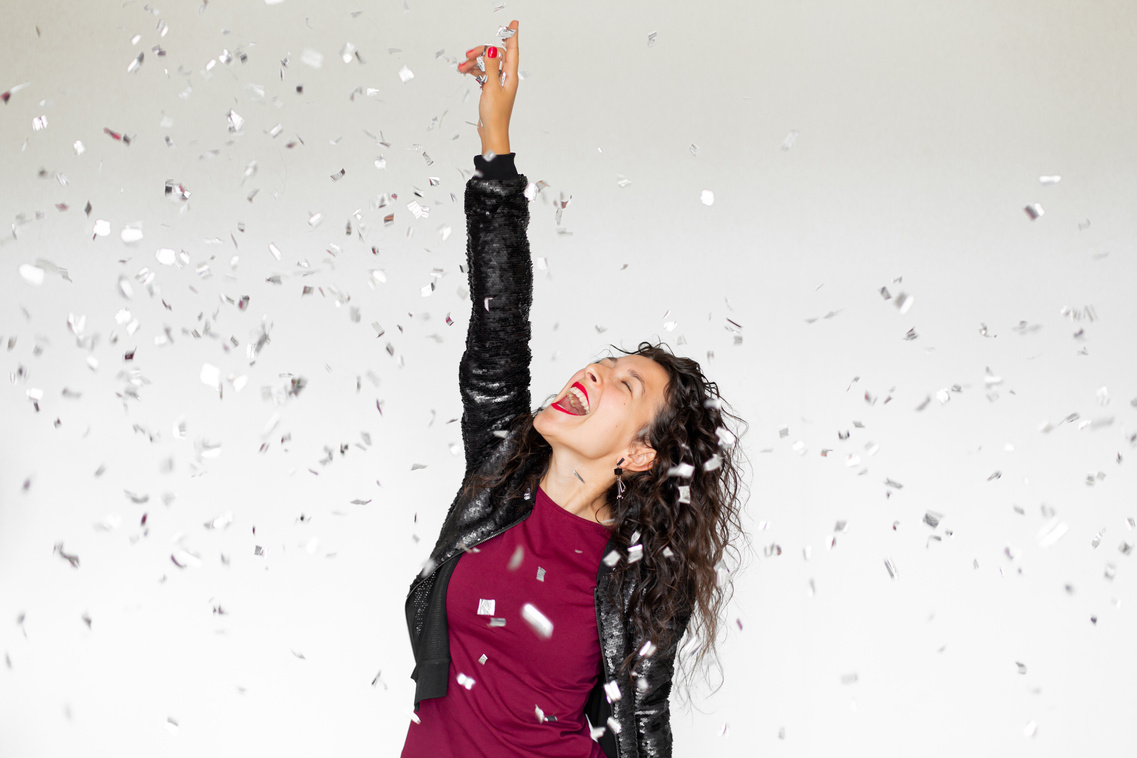 Happy Woman Celebrating 